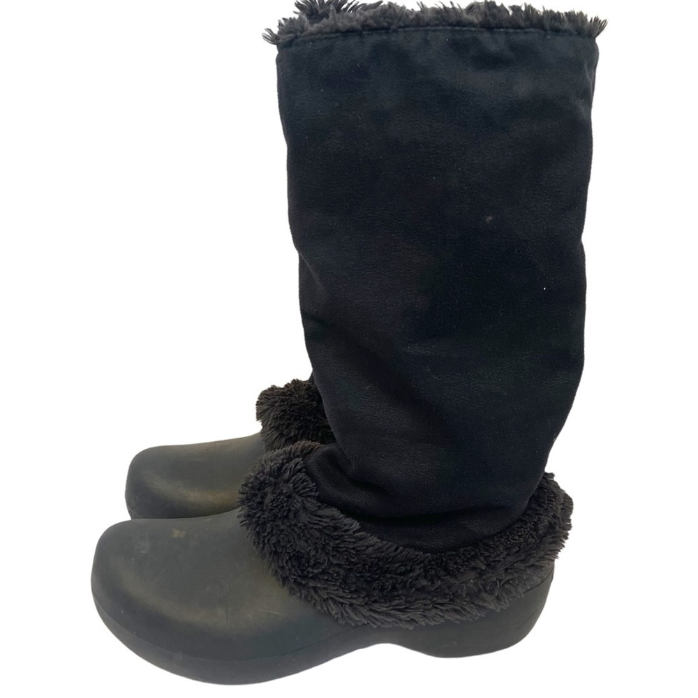 Crocs Nadia Winter Boots Women's Size 7 Sherpa Lined Tan Comfort Casual Core - Picture 9 of 11
